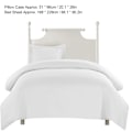 Miniatyrbild 1 av 2: Blå Comforter Set Twin Queen King Tryckt Bomulls Sängkläder Set Mjukt enkelt (USA-twin Vit)