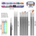 Miniatyrbild 2 av 8: Nagelkonst Dekoration Kit med Nagelpenna Designer Dotting Verktyg