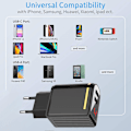 Miniatyrbilde 5 av 8: Dual Port Digital Display Lader Kreativ Universell USB Lading