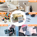 Miniatyrbilde 6 av 7: 12 stk. Reiseoppbevaringspose, Gjenbrukbar Ziplock-pose, Plast Glidelåsforseglet Klærpose, Frosted Vanntett Multifunksjonell Bagasjeoppbevaringspose,