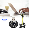 Miniatyrbild 1 av 8: Flash-disk, bärbar tecknad gitarrformad USB-minne för informationslagring dataöverföring gåva (16 GB)