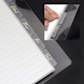 Miniatyrbillede 7 af 7: 6 Huller Transparente PVC-Binder-Delesider med Faner Klar Pap