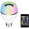 Pikkukuva 1 / 9: LED-älylamppu Bluetooth-kaiuttimella Musiikin tahdissa väriä vaihtavat valot Langaton kaukosäädinlamppu $ LED-älymusiikkilamppu Stereokaiutin
