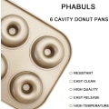 Miniatyrbillede 4 af 7: PHABULS Donutform, Mini Donutforme Nonstick 6 Hulrum, Plade