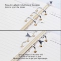 Miniatyrbillede 6 af 8: PU Læder Notebook Binder Genopfyldelig 6 Ring Binder til A6