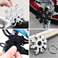 Miniatyrbild 6 av 6: Presenter för män - 18-i-1 Snowflakes Multi-Tool, Prylar för män, Silber & Schwarz