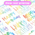 Miniatyrbild 4 av 8: Presentpapper Set, Födelsedagspapper med Gradient Multi Color Grattis på Födelsedagen Textdesign, 6 Ark Presentpapper, Födelsedagspresentpapper