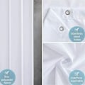 Miniatyrbillede 3 af 5: 1 stk. skimmelresistent bruseforhæng vaskbart vandtæt stof store polyester bruseforhæng til badekar eller badeværelse hvid 200x220cm