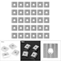 Miniatyrbild 1 av 2: 30 st T-spår Mutter Set Aluminium Profil Trådad T Glidmutter Block Fästelement (M6)