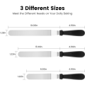 Miniatyrbilde 2 av 7: Kake Offset Spatula, Icing Spatula Set med 6 8 10 Tommers Rustfritt