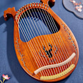 Miniatyrbillede 2 af 5: 16-strenget træ lyre harpe resonansboks strengeinstrument med stemmenøgle