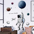 Pikkukuva 3 / 6: WandSticker4U®- XL seinätaide ASTRONAUTTI LENTÄÄ I Seinäkuvat: