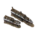 Miniatyrbillede 2 af 2: Titanic tabt vrag båd skib akvarium dekoration ornament vrag ornamenter