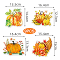 Miniatyrbild 5 av 5: Thanksgiving Hängande Spiraler, Iögonfallande Metallfolie Pumpa Lönnlöv Utstansningar För Lättanvända Förmonterade Höstskördefest Tillbehör, 9 ST