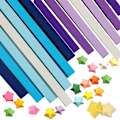 Miniatyrbilde 1 av 6: 1080 Origami Star Paper - tosidig fargerikt dekorasjonspapir