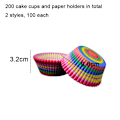 Miniatyrbilde 2 av 5: Cupcake-former i greaseproof papir, 200 stk.