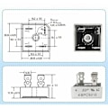Miniatyrbillede 2 af 5: 5 stk. Kbpc5010 ensretterdioder 50A 1000V enfaset fuldbølge 50A silicium elektroniske dioder 4 ben hulmontering