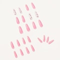 Miniatyrbillede 2 af 4: Aksod Glossy Gradient Pink Tryk på Negle Lange Firkantede Kiste