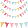 Miniatyrbillede 2 af 8: SERWOO 4 stk. Vimpelguirlande Vimpel Banner Vimpel Girlande