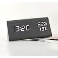 Miniatyrbild 5 av 8: Digital väckarklocka med träelektronisk LED-tidsvisning,