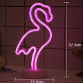 Miniatyrbillede 2 af 5: Kaktus Neon Væg Soveværelse Børn med Skrivebord Ramme Batteri og USB Po