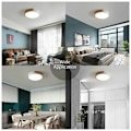 Miniatyrbilde 4 av 5: 24W Kald Hvit LED Taklampe 6000K 2400LM, Moderne Innendørs Trefargede Runde Led Taklamper 30cm for Stue Stue Kjøkken Spisestue