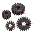 Miniatyrbilde 6 av 8: Stålportalaksel Gear 14T 21T for Capra for SCX10 III 1/10 RC Crawler Oppgraderinger Deler Tilbehør