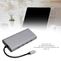 Pikkukuva 8 / 8: 11-in-1 USB-C-keskitin, moniporttisovitin, 4xUSB3.0 HD 4K VGA RJ45 Ethernet PD -lataus 3,5 mm ääni USB-C-telakka-asema