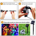 Miniatyrbild 6 av 8: Utomhus solcellslampor, 7 meter, 50 LED-lampor, blomma,