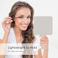 Miniatyrbillede 5 af 5: Fjerfarvet bærbar håndholdt makeup spejl, bærbar gave