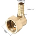 Miniatyrbilde 2 av 5: Slangekobling Messing Albue 10mm x G1/2 Hunn Slangekobling