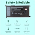 Miniatyrbilde 7 av 8: Laptop-batteri erstatning YRDD6 42Wh for Dell Inspiron 15 3000 15 5000 P93G001 VM732 Vostro 3491 5481 5490 1VX1H P93G