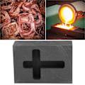 Miniatyrbillede 1 af 8: Grafitstøbeform Korsformet Varmestabilitet Smeltebarrestøbning til Metal 1,77 X 1,38 X 0,39in