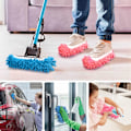 Miniatyrbilde 4 av 5: Mop-tøfler, skotrekk, støvklut, tøfler for rengjøring av gulv