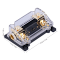 Miniatyrbilde 6 av 8: 0/2/4 Gauge AWG Sikringsholder 1 Inn 1 Ut Inline ANL Blokk med 100Amp Sikring for Bil Båt Lyd