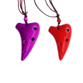 Miniatyrbillede 1 af 5: 2 stk. 6-huls keramisk mini ocarina med snor, begynder