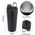 Miniatyrbillede 2 af 5: Rustfrit Protein Shaker Flaske i Rustfrit Stål - Holder Drikke Varme/Kolde