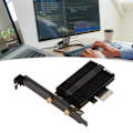 Pikkukuva 1 / 8: WiFi 6E AX210 PCIe WiFi-kortti Bluetooth 5.3:lla, jossa lämpöallas 2 antennia 6 GHz 5,8 GHz 2,4 GHz langaton verkkosovitin Windows 10 11:lle