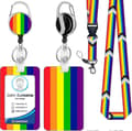Rainbow Lanyard with Retractable ID Holder (LGL)