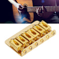 Miniatyrbilde 1 av 8: 6-strengers Gitarre Fast Saddle Bridge Hardtail Top Loader Jern Elektrisk Gitarre Saddle Bridge Utskifting Gull
