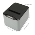 Miniatyrbilde 6 av 8: 80mm Termisk Kvitteringsskriver POS-skriver Automatisk Kutting USB LAN SERIAL Port Restaurant Kjøkken Skriver for Windows 100‑240V EU Plugg