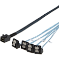 Pikkukuva 1 / 4: Sisäinen HD Mini SAS (SFF-8643 Host) - 4X SATA (Kohde) Kulma
