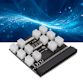 Miniatyrbillede 1 af 8: PSU-kort Sort PCB Plastmateriale 12 ATX 2x3 Pin Udgang LED Spændingsdisplay Strømstik