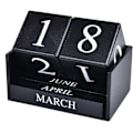 Miniatyrbild 2 av 7: Trä skrivbord block kalender - evig block månad datum display
