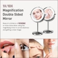 Miniatyrbilde 2 av 8: Lighted Makeup Mirror, 10x Magnifying Double Sided LED Vanity