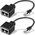 Pikkukuva 1 / 5: RJ45 Ethernet-kaapeli 2 kpl Verkkoadapteri Ethernet-jakaja-adapteri Ethernet-jatkojohto Kaksinkertainen verkkokaapeli Cat5 Cat5e Cat6 Cat7 LAN-adapteriin