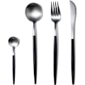 Miniatyrbilde 1 av 5: Gull og sølvbestikksett Matt Flatware Set 304 Rustfritt stål Flat