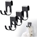 Miniatyrbillede 1 af 5: 4 stk. selvklæbende barbermaskineholder kroge, håndklædekroge, ingen boring rustfrit stål kroge, barbermaskineholder, ekstra kroge til badeværelsesbruserhylde