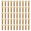 Miniatyrbillede 2 af 5: 50 stk. Hex-skrue med halvcirkelformet hoved i rent kobber Hardware Tilbehør Fastgørelseselementer M4 x 16 mm