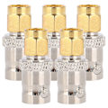 Miniatyrbild 2 av 8: 5PCS All Copper Radio Frequency Adapter SMA-BNC RF Adapter SMA Hane till BNC Hona Jack